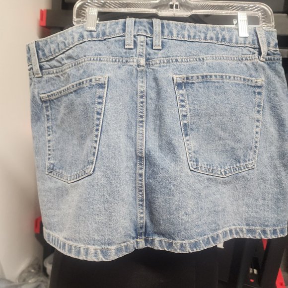 wild Fable denim patchwork mini skirt 18 nwot Academia College 3/$25 - Picture 5 of 13
